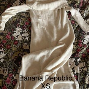 Banana Republic Cream Off-Shoulder Dress